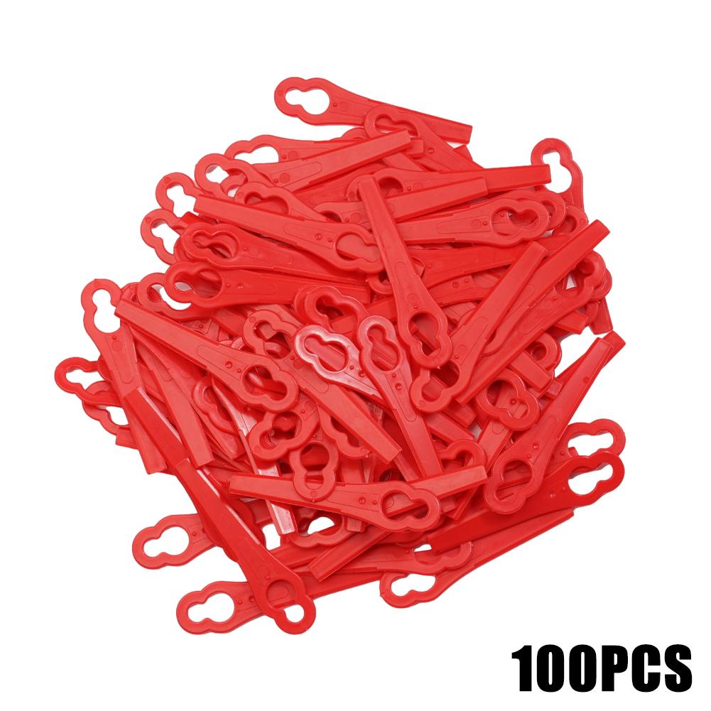 Beard Trimmer Cordless - 100pcs Strimmer Blades Plastic Grass Cutting