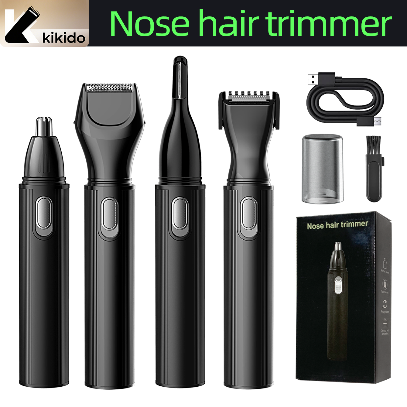KIKIDO 4 in 1 Nose Hair Trimme - огляд і ціна Beard Trimmer Cordless